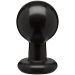 Круглая черная анальная пробка Classic Round Butt Plugs Large - 12,1 см.