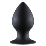 Чёрная анальная пробка Thick Anal Plug Medium - 9,5 см.