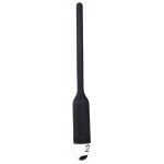 Черный силиконовый расширитель для уретры с вибрацией Silikon Dilator